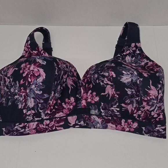 Cacique Comfort Bliss Lightly Lined No Wire Floral Maximum Coverage Bra Size 40F - Picture 2 of 16